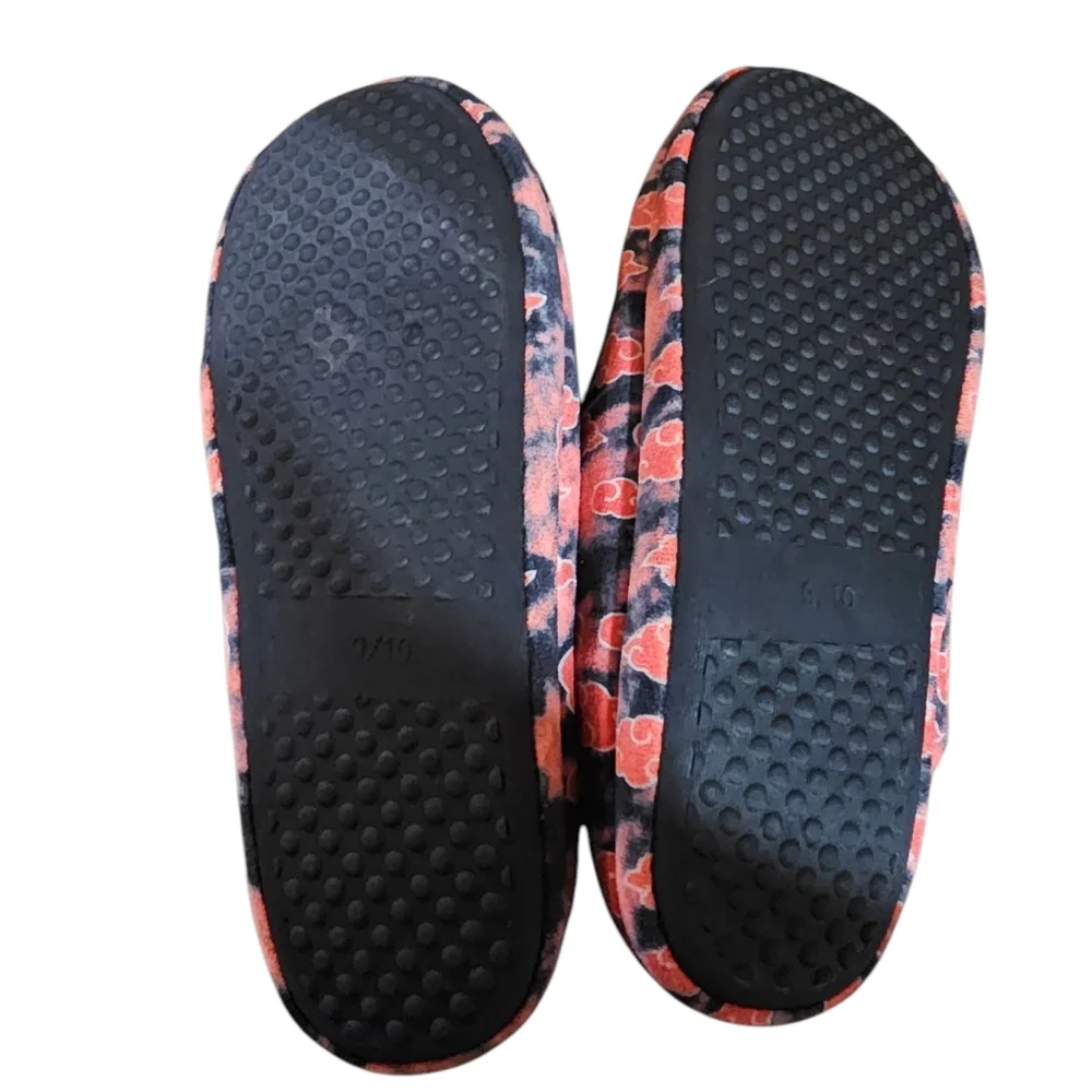 Men's Size Medium Red and Black Naruto  Slippers Size Medium‎